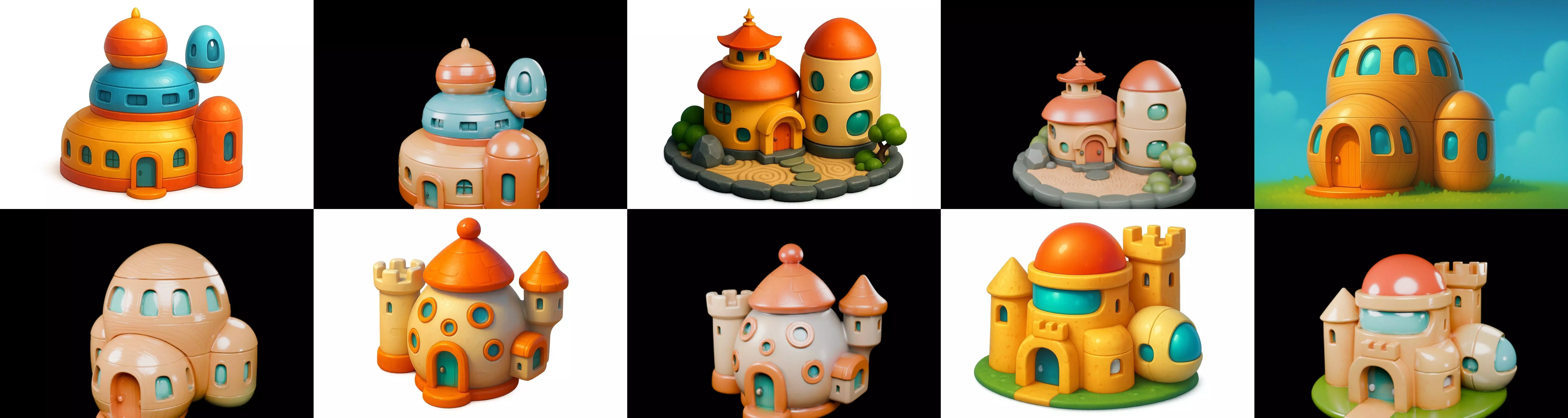 cool house bundle 2 pack 100 glb 3D model_13