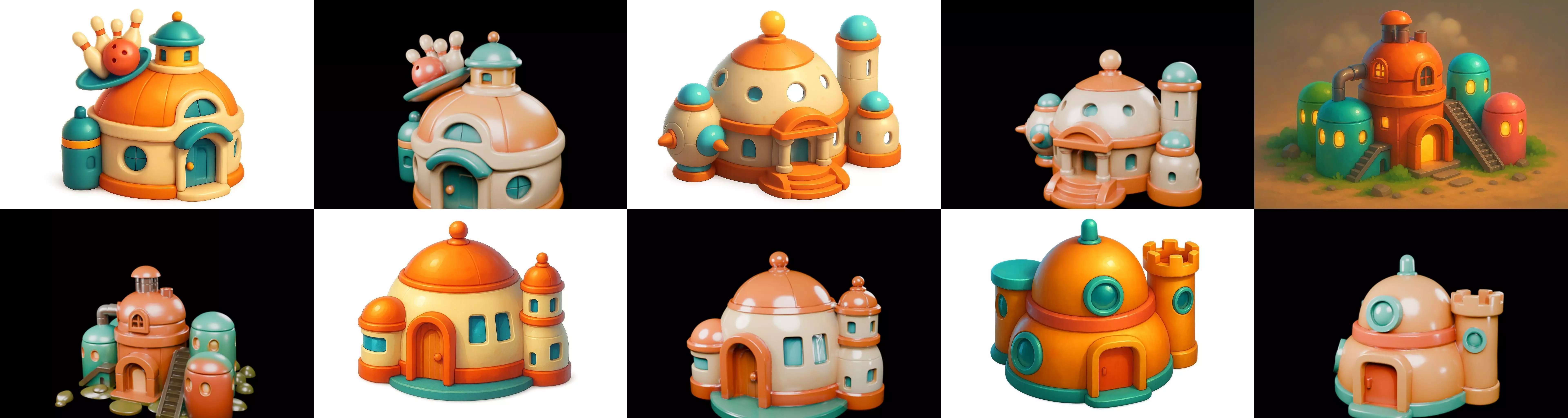 cool house bundle 2 pack 100 glb 3D model_4