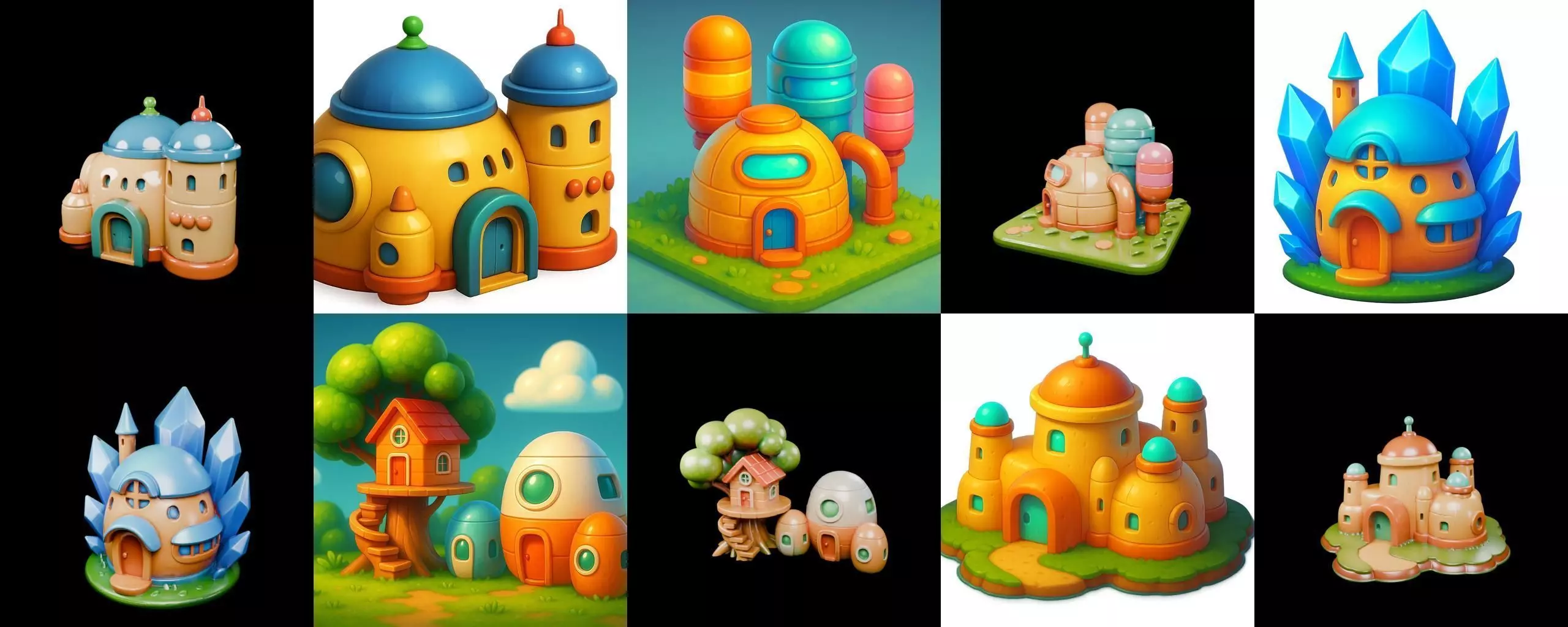 cool house bundle 2 pack 100 glb 3D model_19