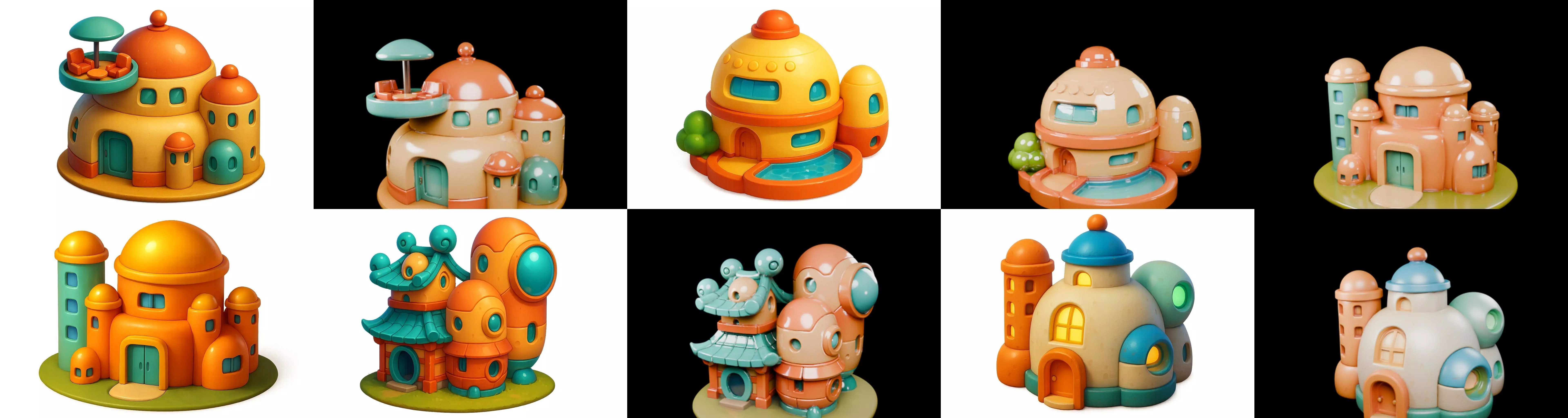 cool house bundle 2 pack 100 glb 3D model_17