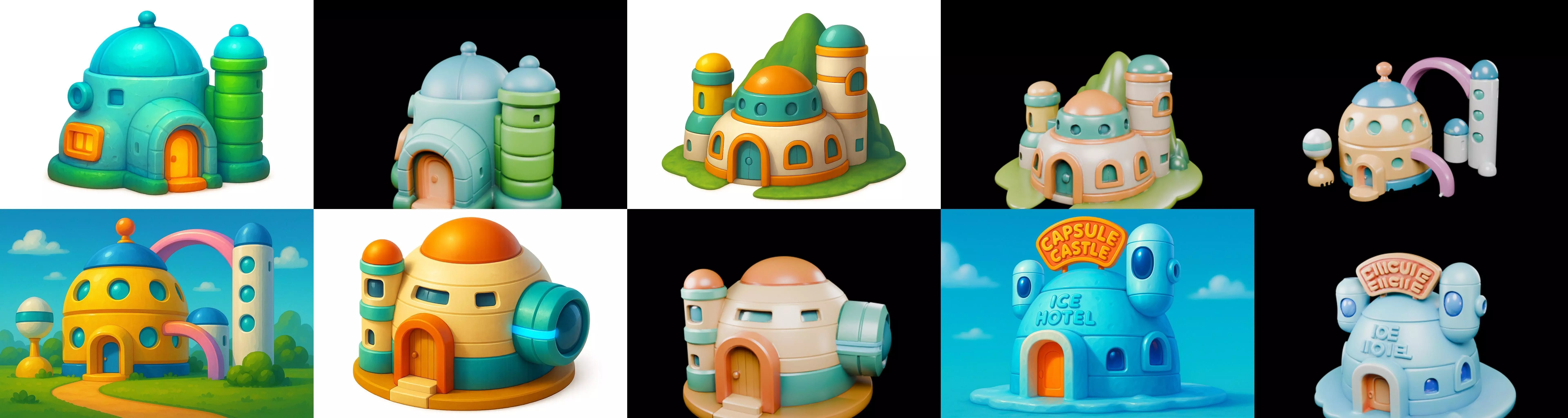 cool house bundle 2 pack 100 glb 3D model_3