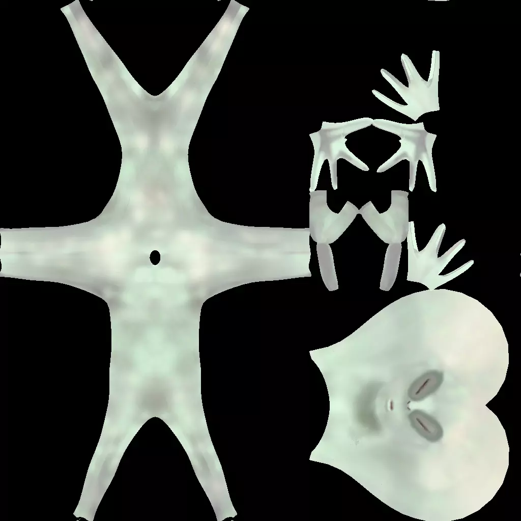 Stylized Alien 3D Model Humanoid Extraterrestrial Character Low-poly 3D model_7