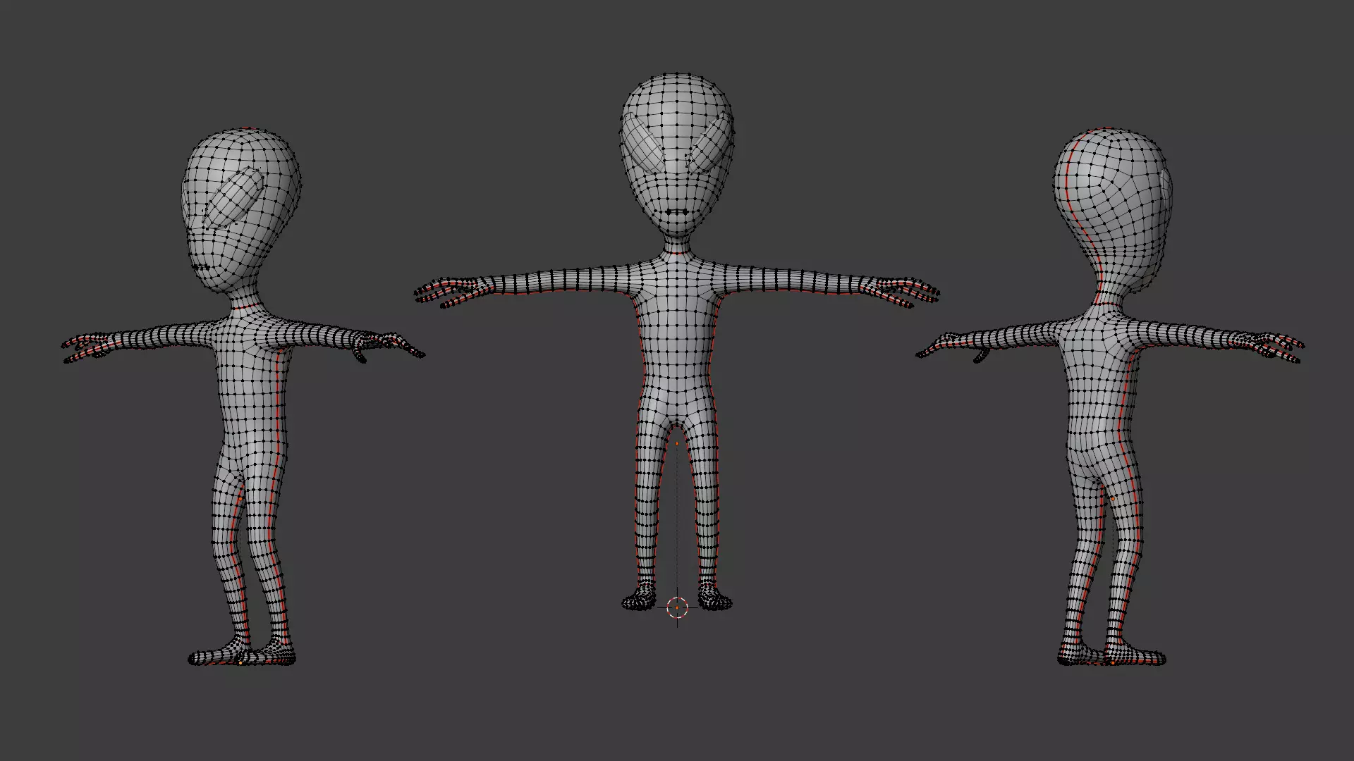 Stylized Alien 3D Model Humanoid Extraterrestrial Character Low-poly 3D model_5