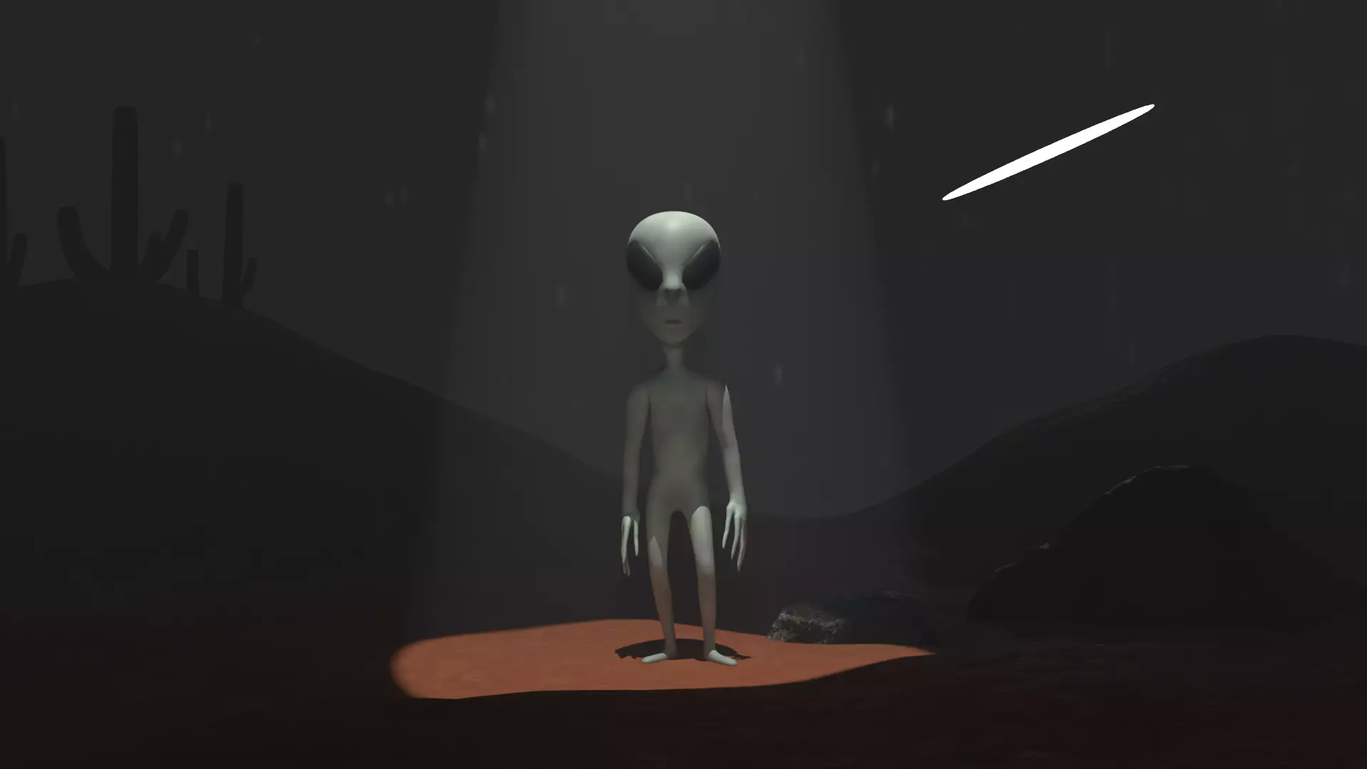 Stylized Alien 3D Model Humanoid Extraterrestrial Character Low-poly 3D model_6
