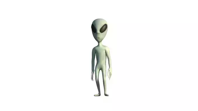 Stylized Alien 3D Model Humanoid Extraterrestrial Character