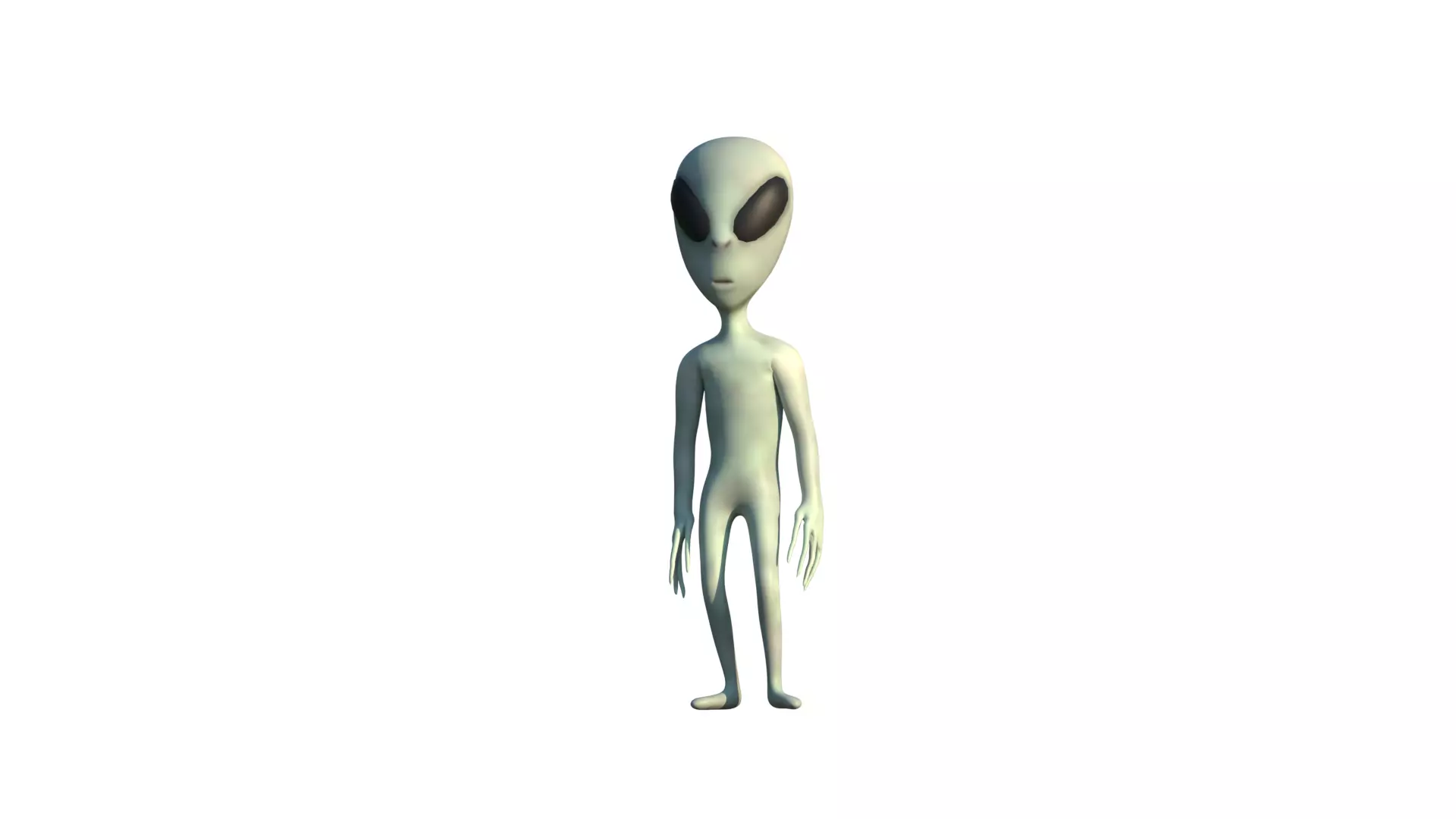 Stylized Alien 3D Model Humanoid Extraterrestrial Character Low-poly 3D model_0