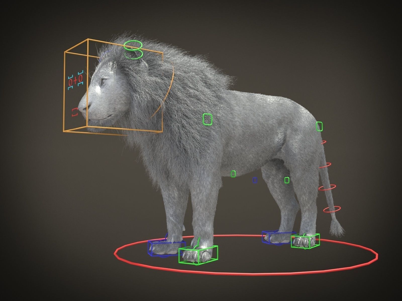 Lion The King hair and fur 3D model_8