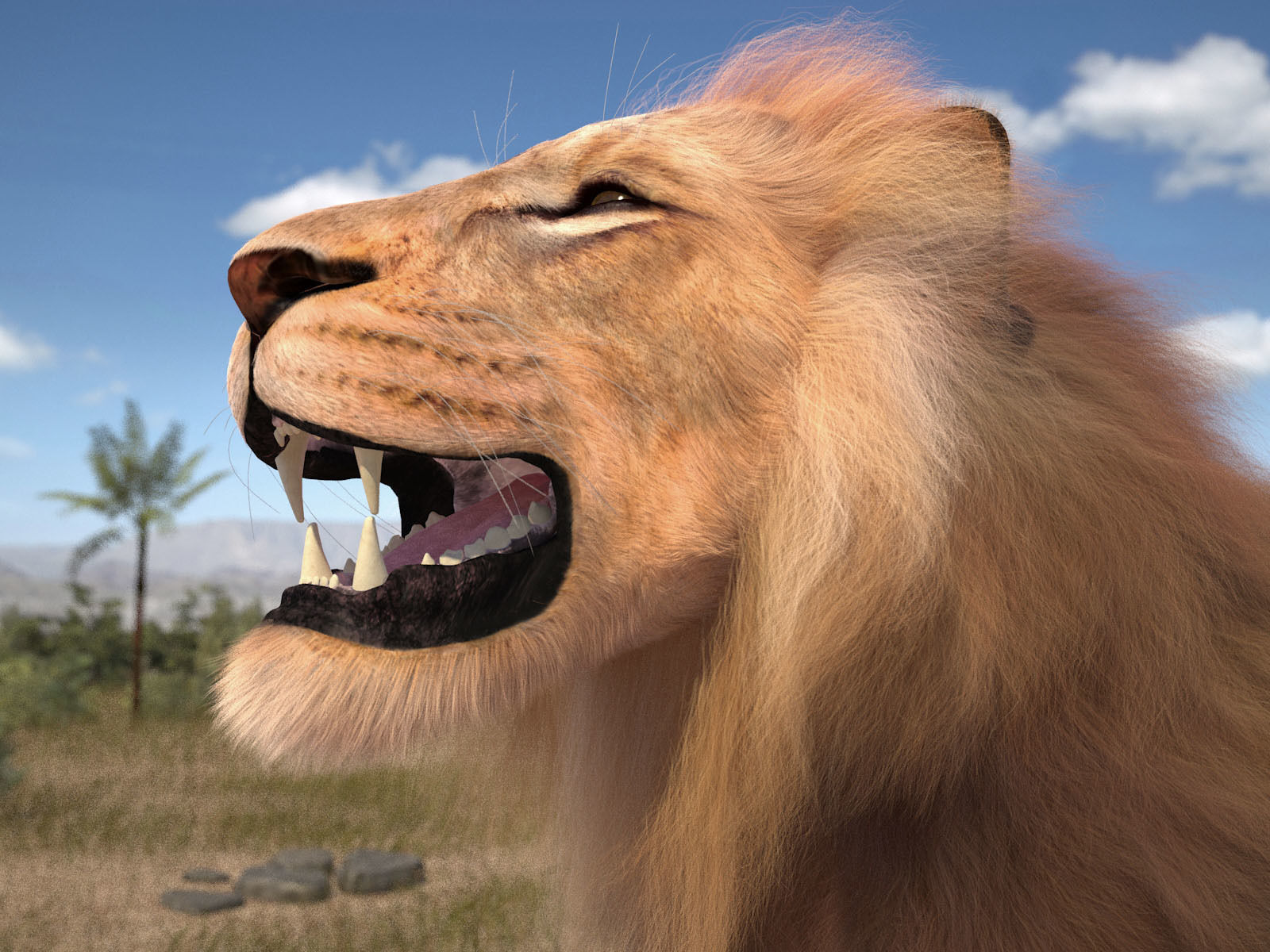 Lion The King hair and fur 3D model_1