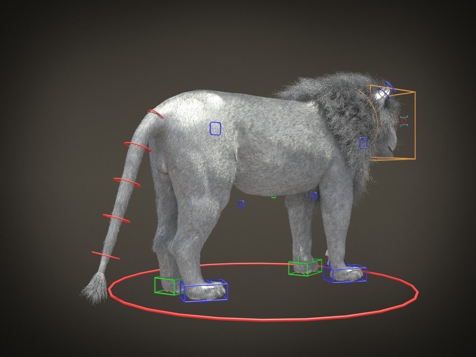 Lion The King hair and fur 3D model_9