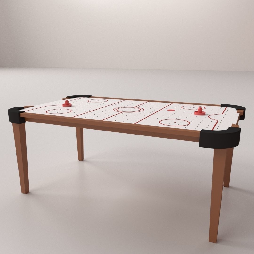 Air Hockey Table 3D model_2