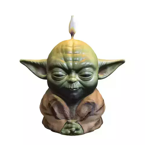 Yoda candle decorative