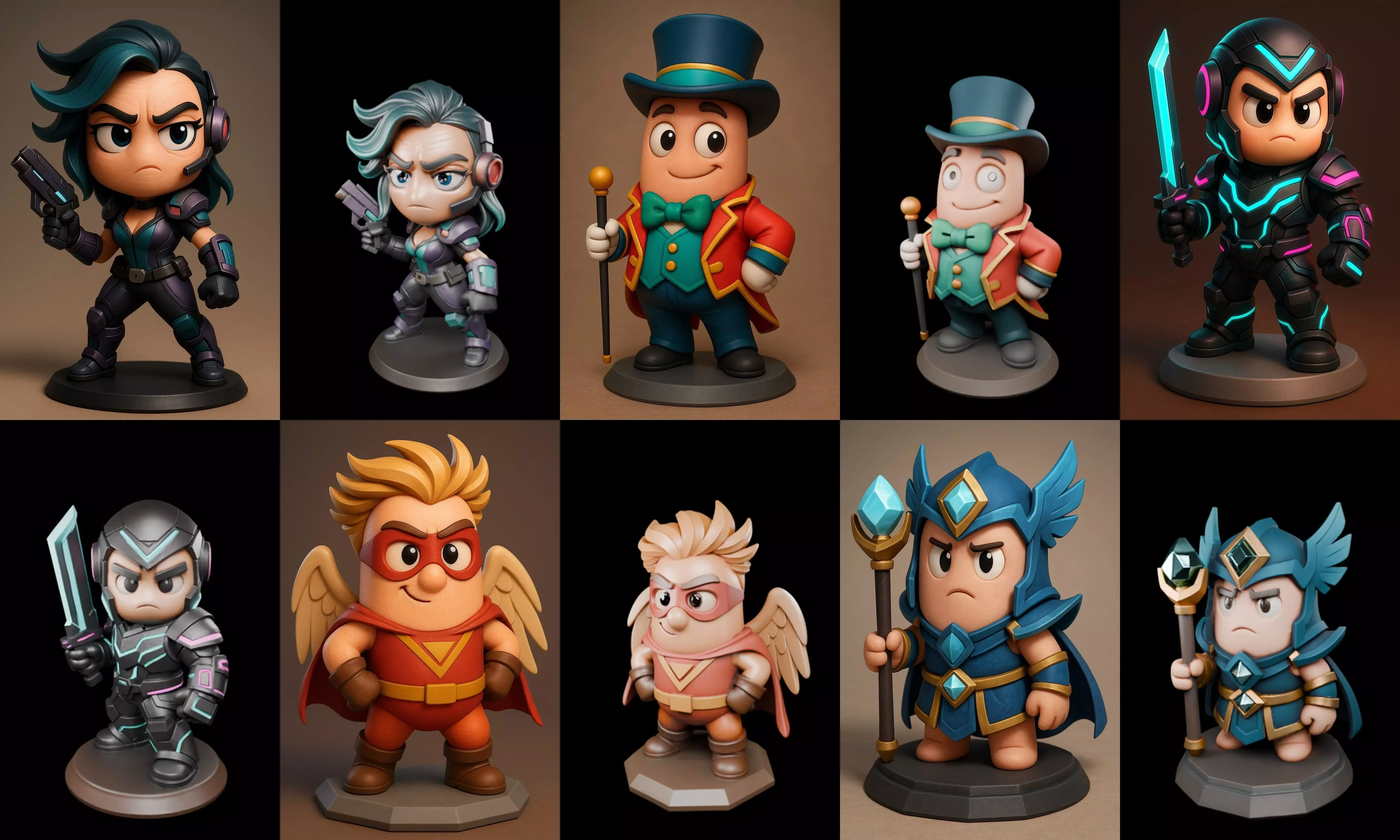 Cool Boy bundle 22 pack 100 glb 3D model_12