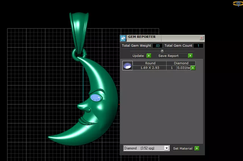 Moon pendant 3D printable model 3D print model_5
