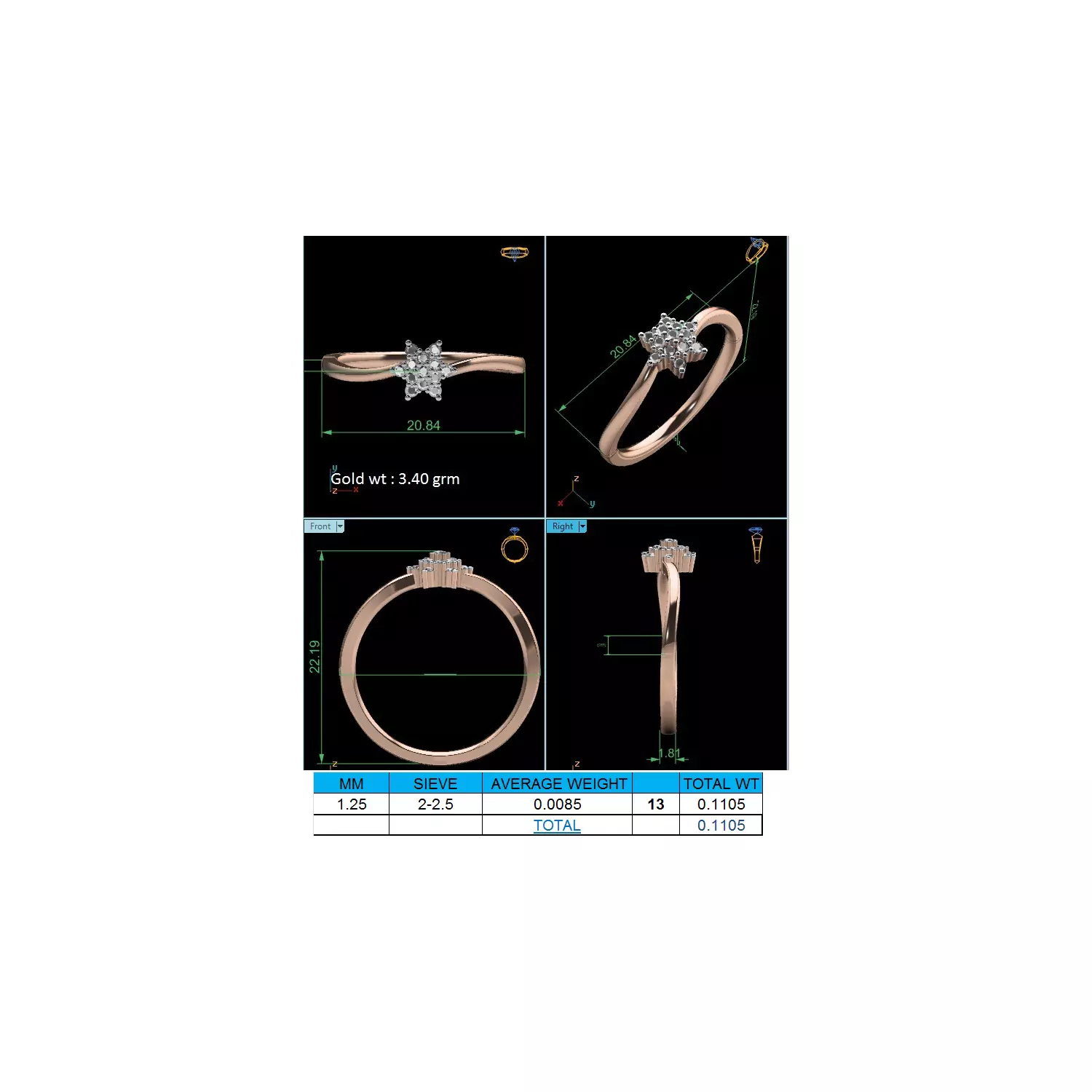 Women Ring Render 3dm STL MTL SLC JCD OBJ FBX Details 3D print model_20