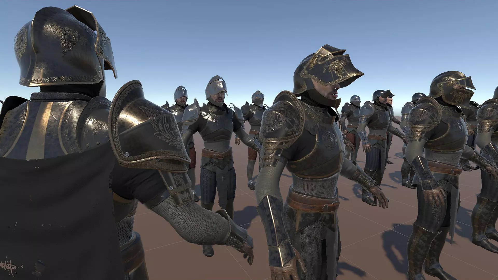 Medium Armored Warrior Knight V1 - Unity Project Low-poly 3D model_9
