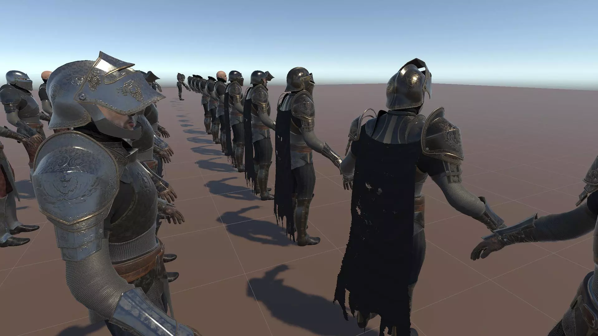 Medium Armored Warrior Knight V1 - Unity Project Low-poly 3D model_19