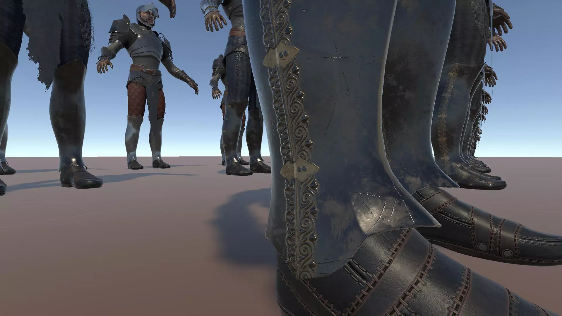 Medium Armored Warrior Knight V1 - Unity Project Low-poly 3D model_18