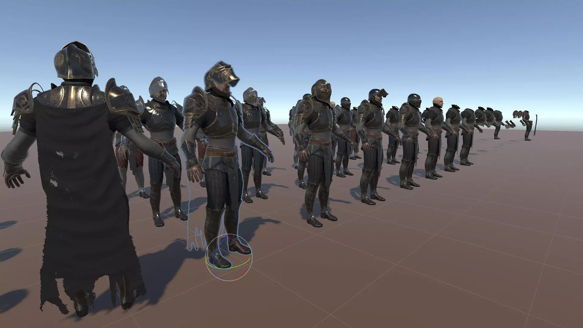 Medium Armored Warrior Knight V1 - Unity Project Low-poly 3D model_8