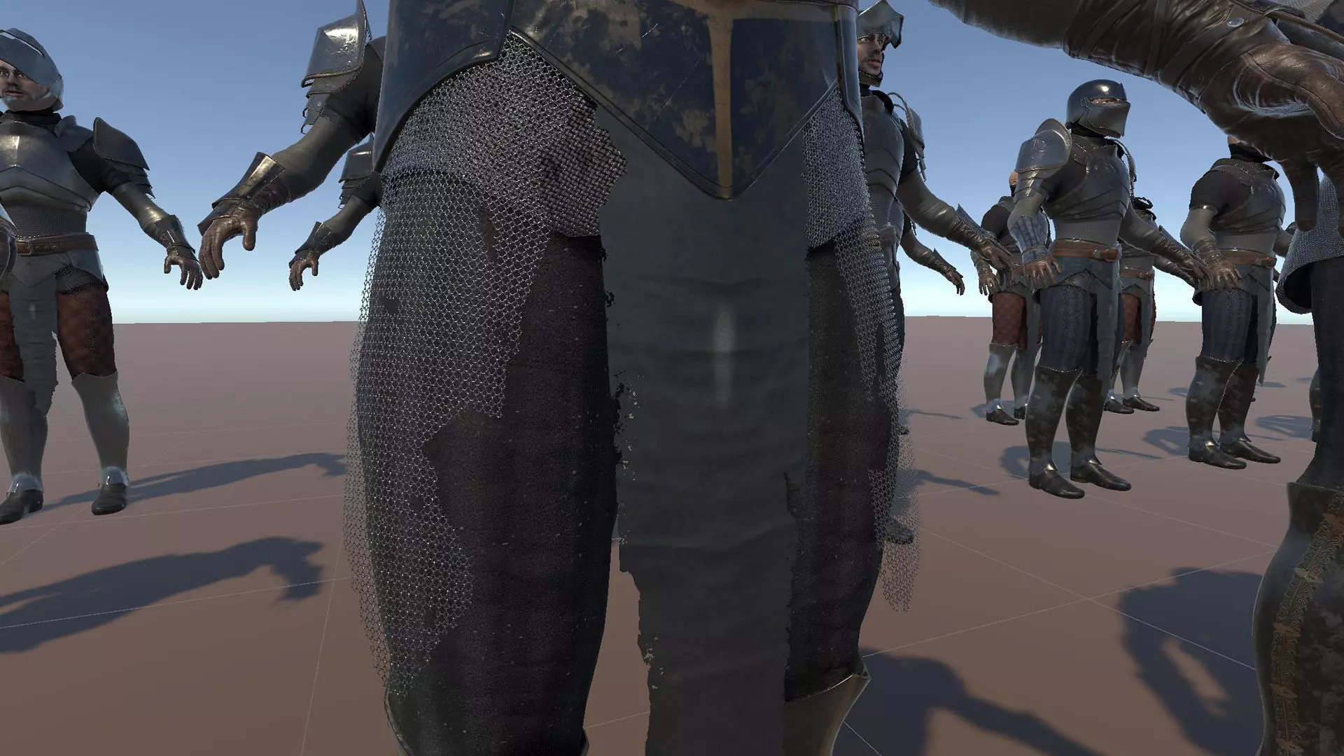 Medium Armored Warrior Knight V1 - Unity Project Low-poly 3D model_17