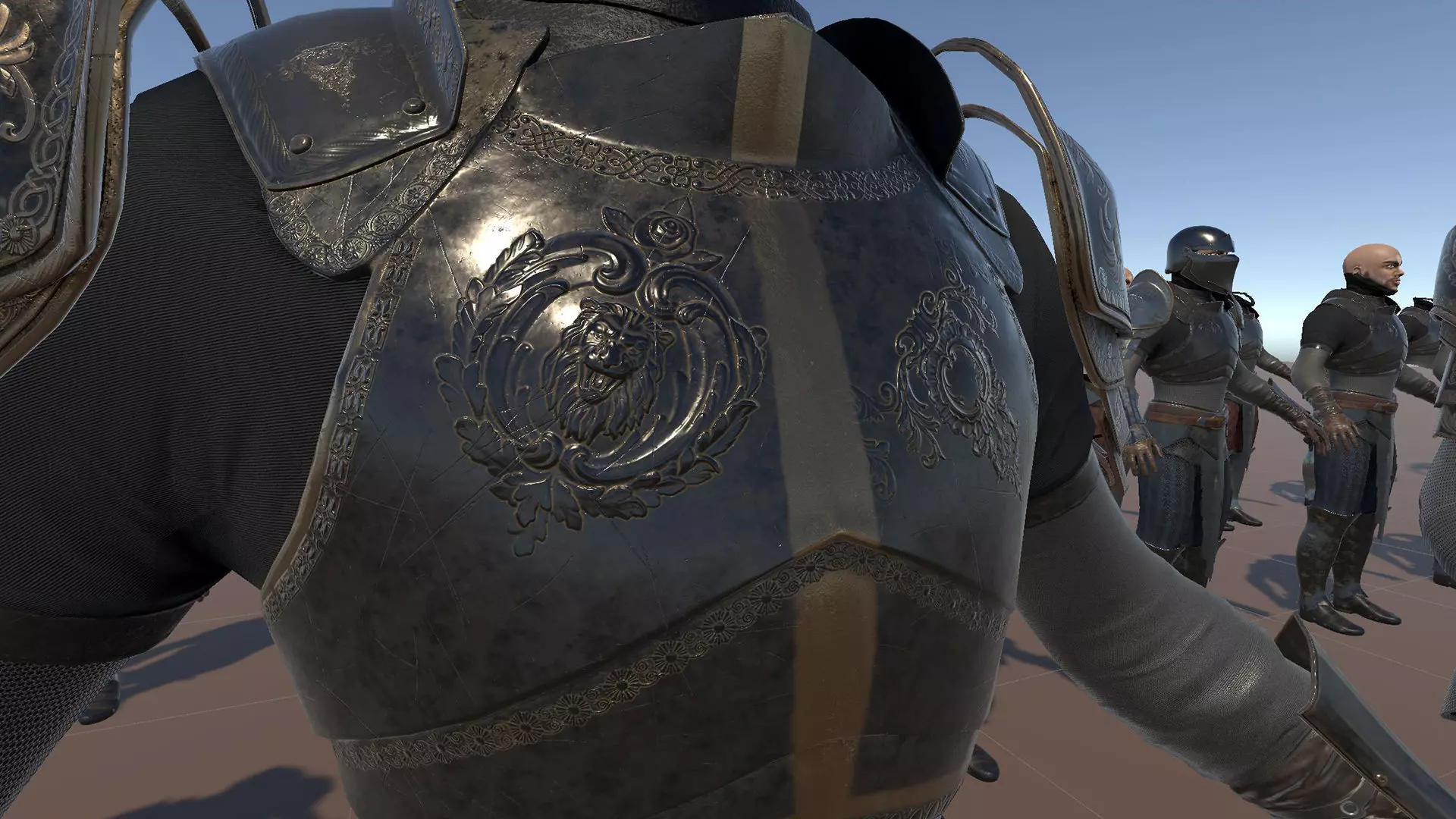 Medium Armored Warrior Knight V1 - Unity Project Low-poly 3D model_16