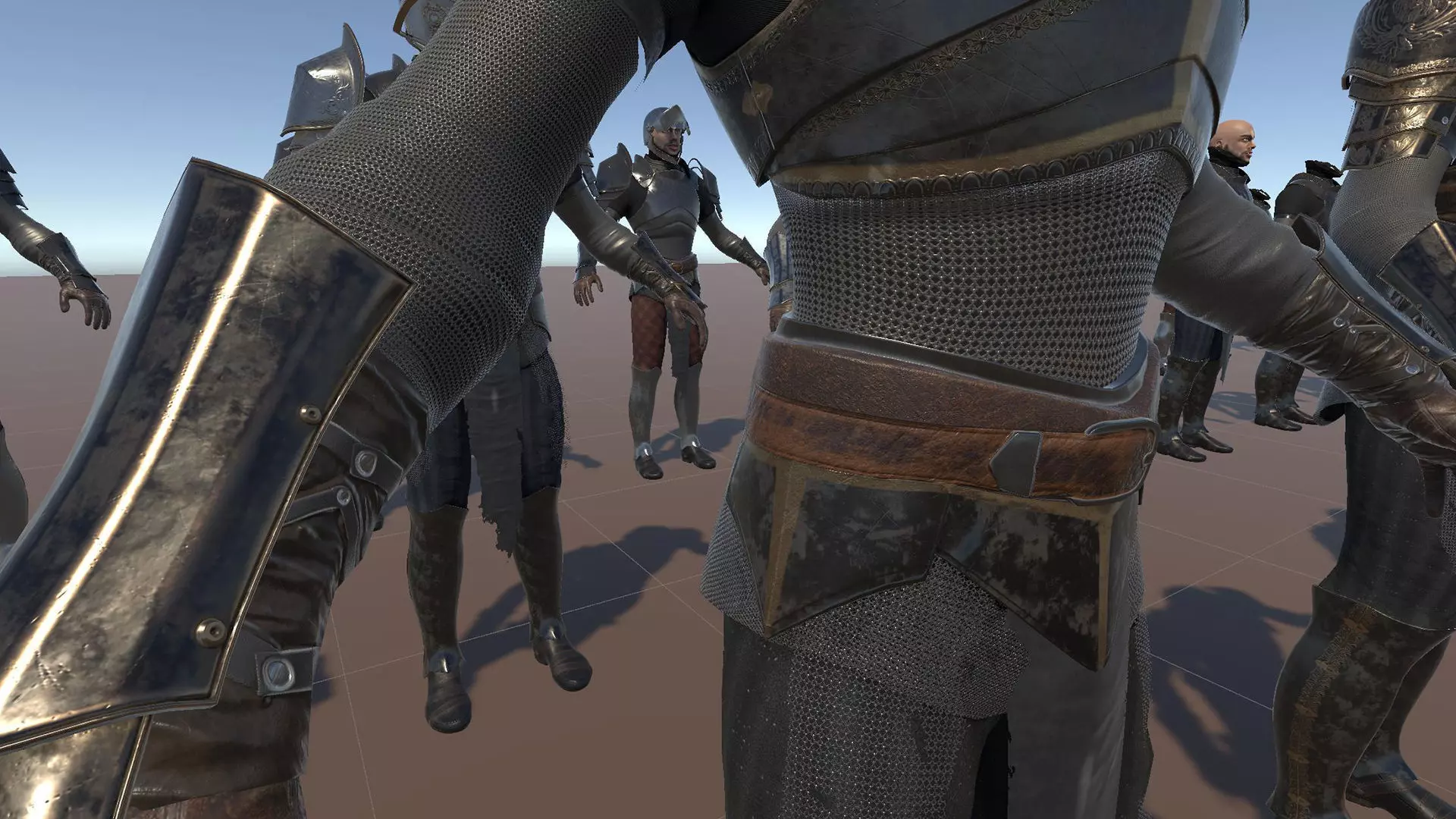 Medium Armored Warrior Knight V1 - Unity Project Low-poly 3D model_15