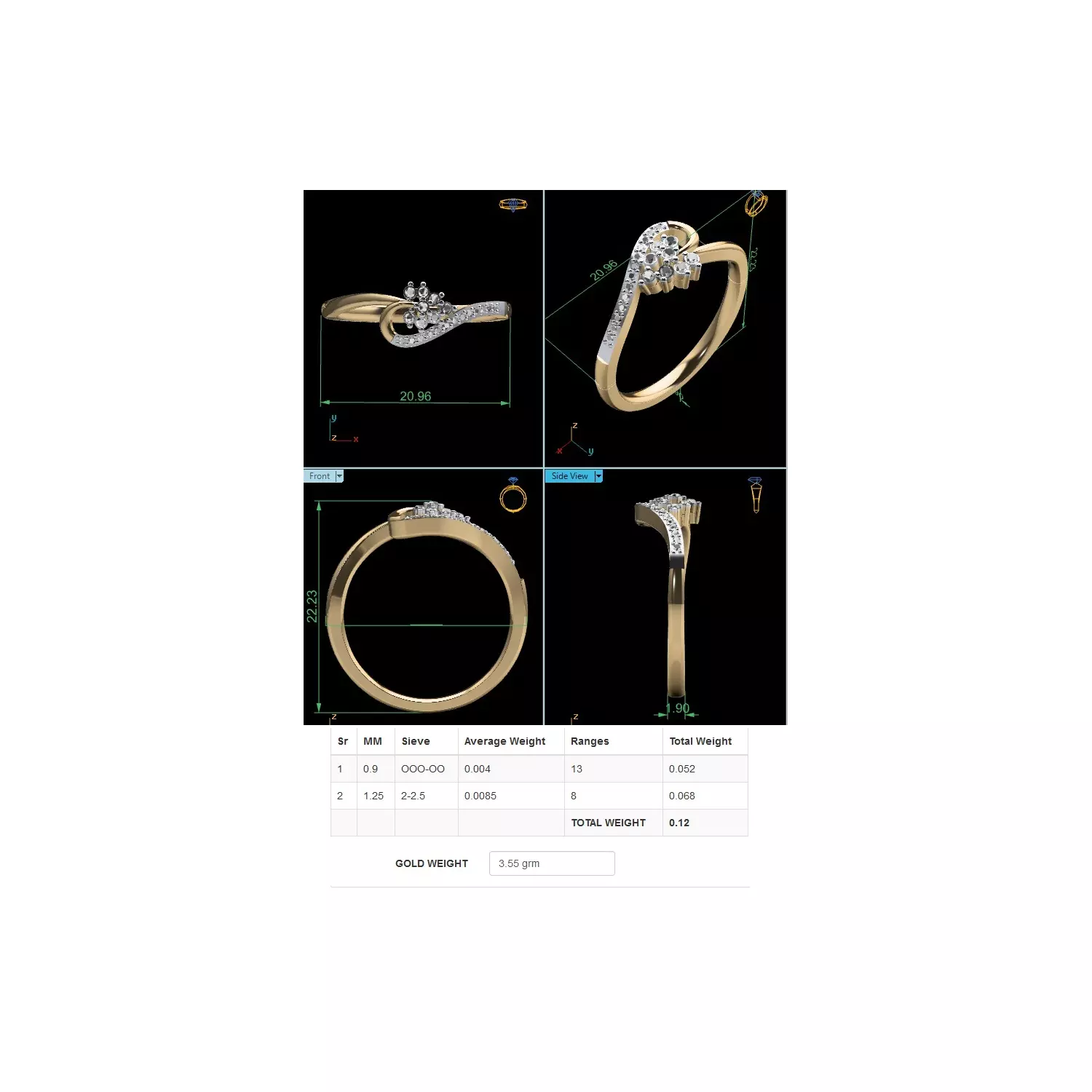 Women Ring Render 3dm STL MTL SLC JCD OBJ FBX Details 3D print model_20