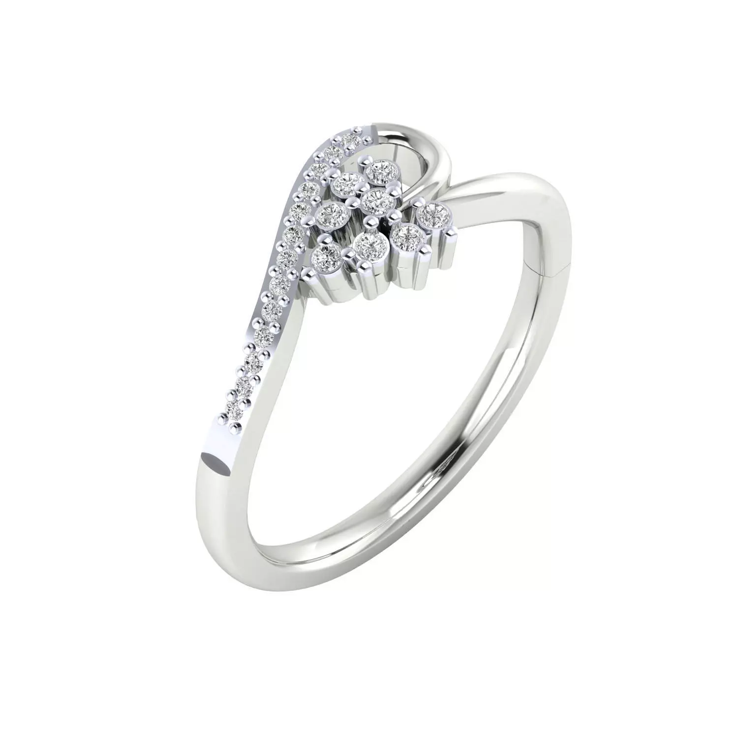 Women Ring Render 3dm STL MTL SLC JCD OBJ FBX Details 3D print model_3