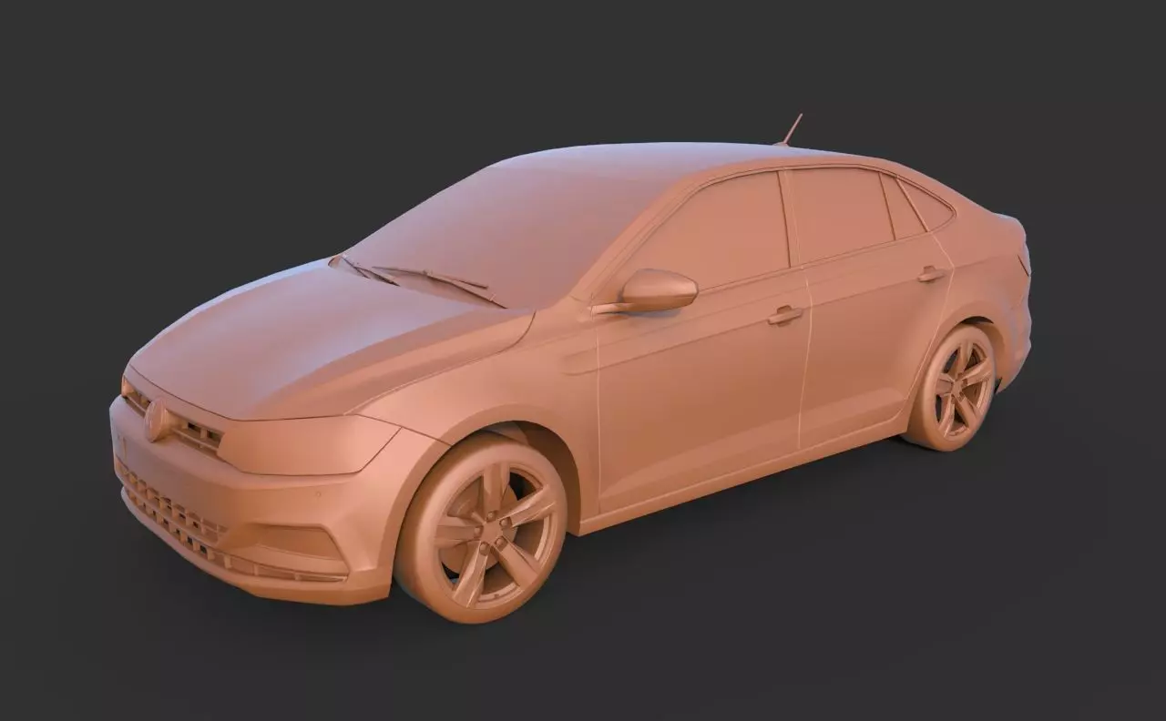 Volkswagen Polo 2019 3D print model