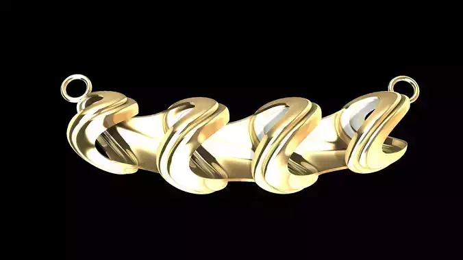 Twisted Modern Waves Pendant