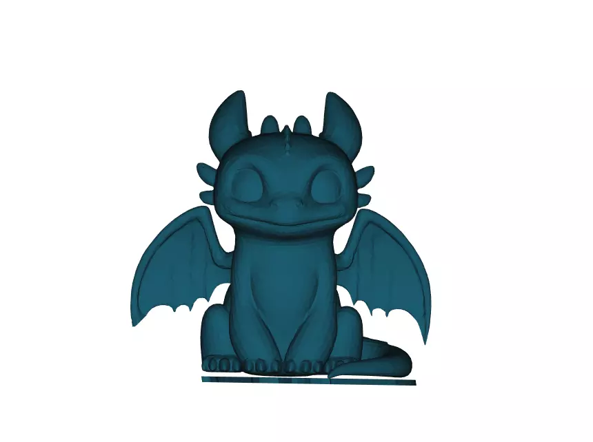 cute Toothless dragon 3D print model