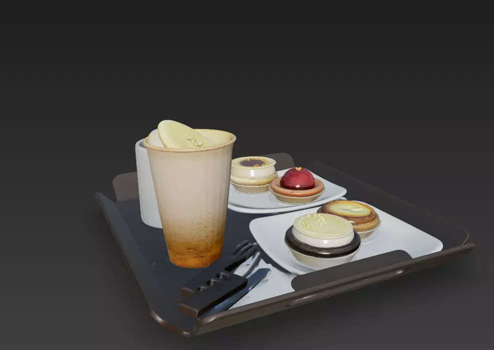taleuteu and coffee 3D model_8