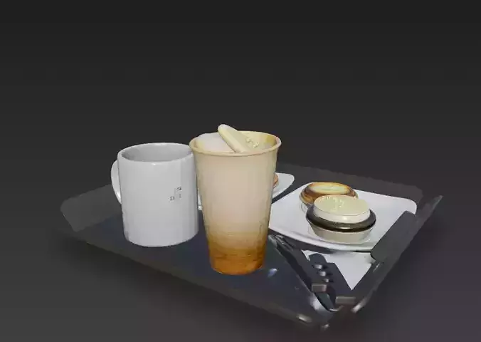 taleuteu and coffee 3D model 7
