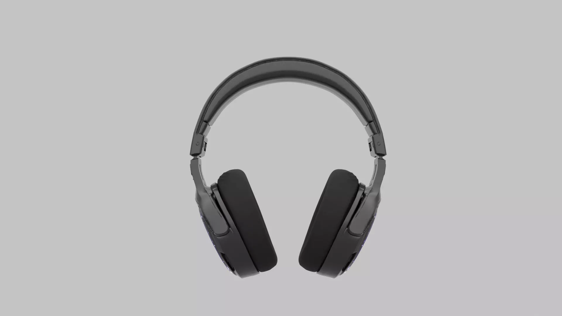 Futuristic Wireless Headphone Low-poly 3D model_3