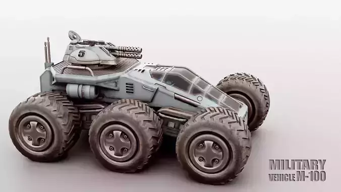 MILITARY VEHICLE M-100 Rigged