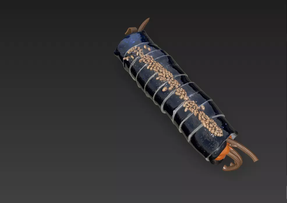 Korean Gimbap 3D Model   Traditional Seaweed Rice Roll 3D model_17