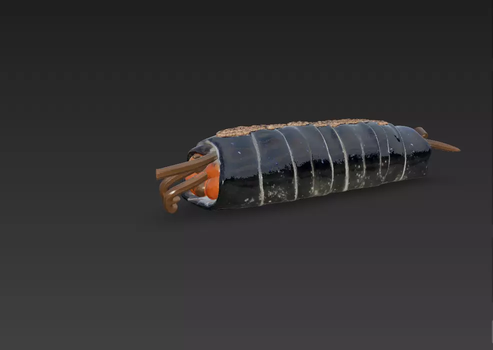 Korean Gimbap 3D Model   Traditional Seaweed Rice Roll 3D model_3