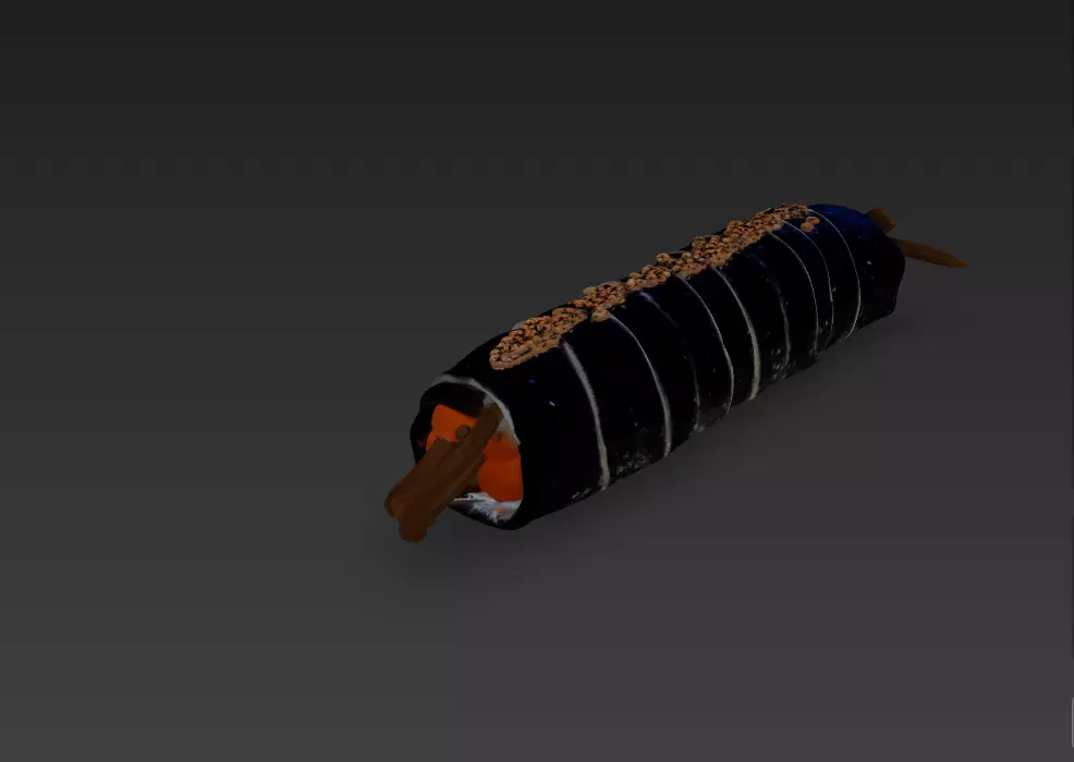 Korean Gimbap 3D Model   Traditional Seaweed Rice Roll 3D model_29