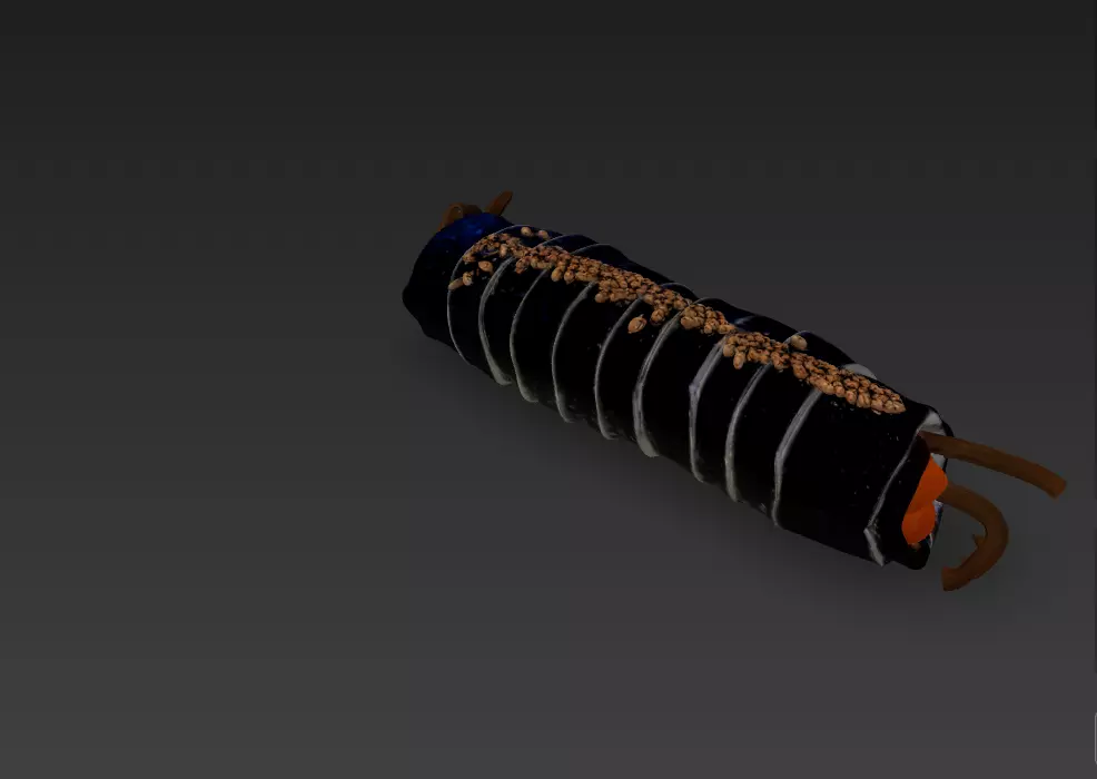 Korean Gimbap 3D Model   Traditional Seaweed Rice Roll 3D model_21