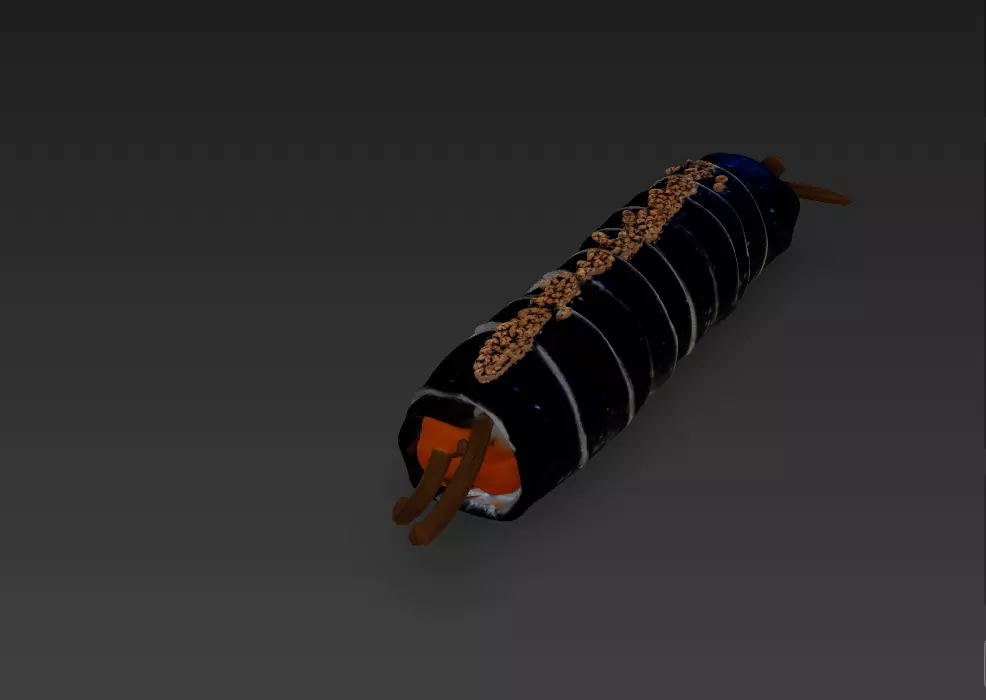Korean Gimbap 3D Model   Traditional Seaweed Rice Roll 3D model_28
