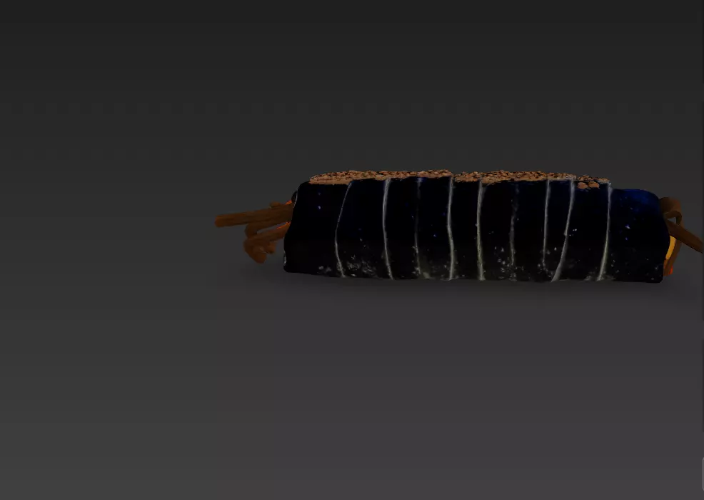 Korean Gimbap 3D Model   Traditional Seaweed Rice Roll 3D model_31