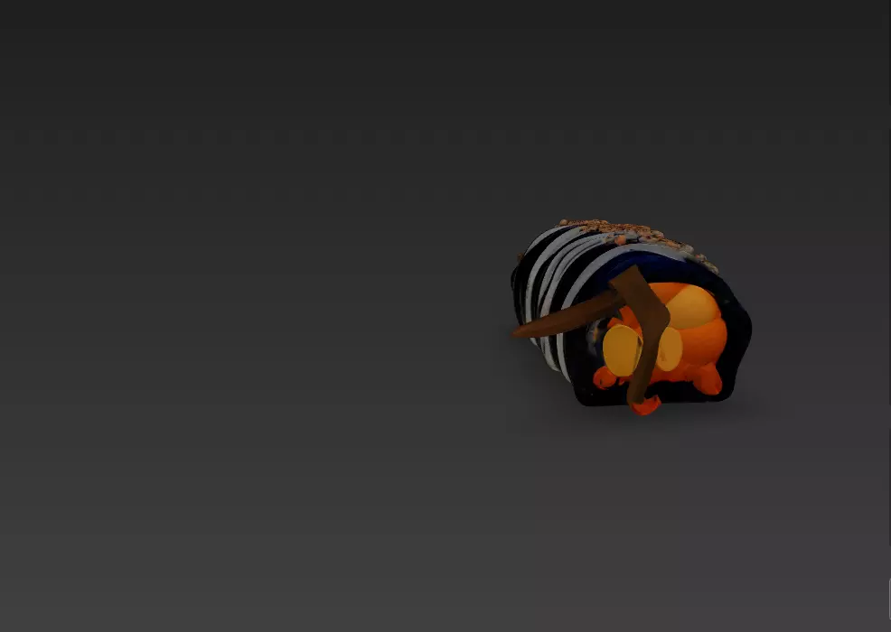 Korean Gimbap 3D Model   Traditional Seaweed Rice Roll 3D model_46