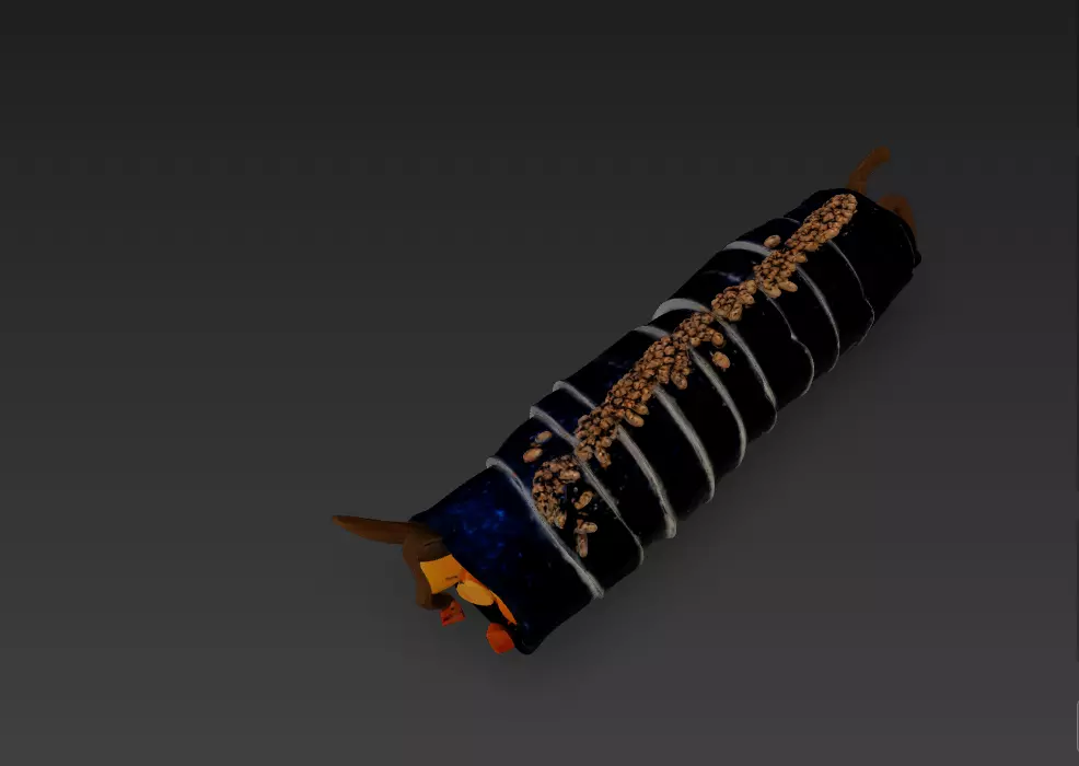 Korean Gimbap 3D Model   Traditional Seaweed Rice Roll 3D model_40