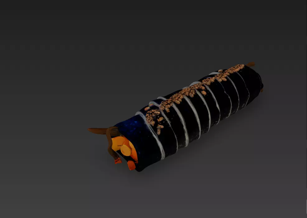 Korean Gimbap 3D Model   Traditional Seaweed Rice Roll 3D model_41