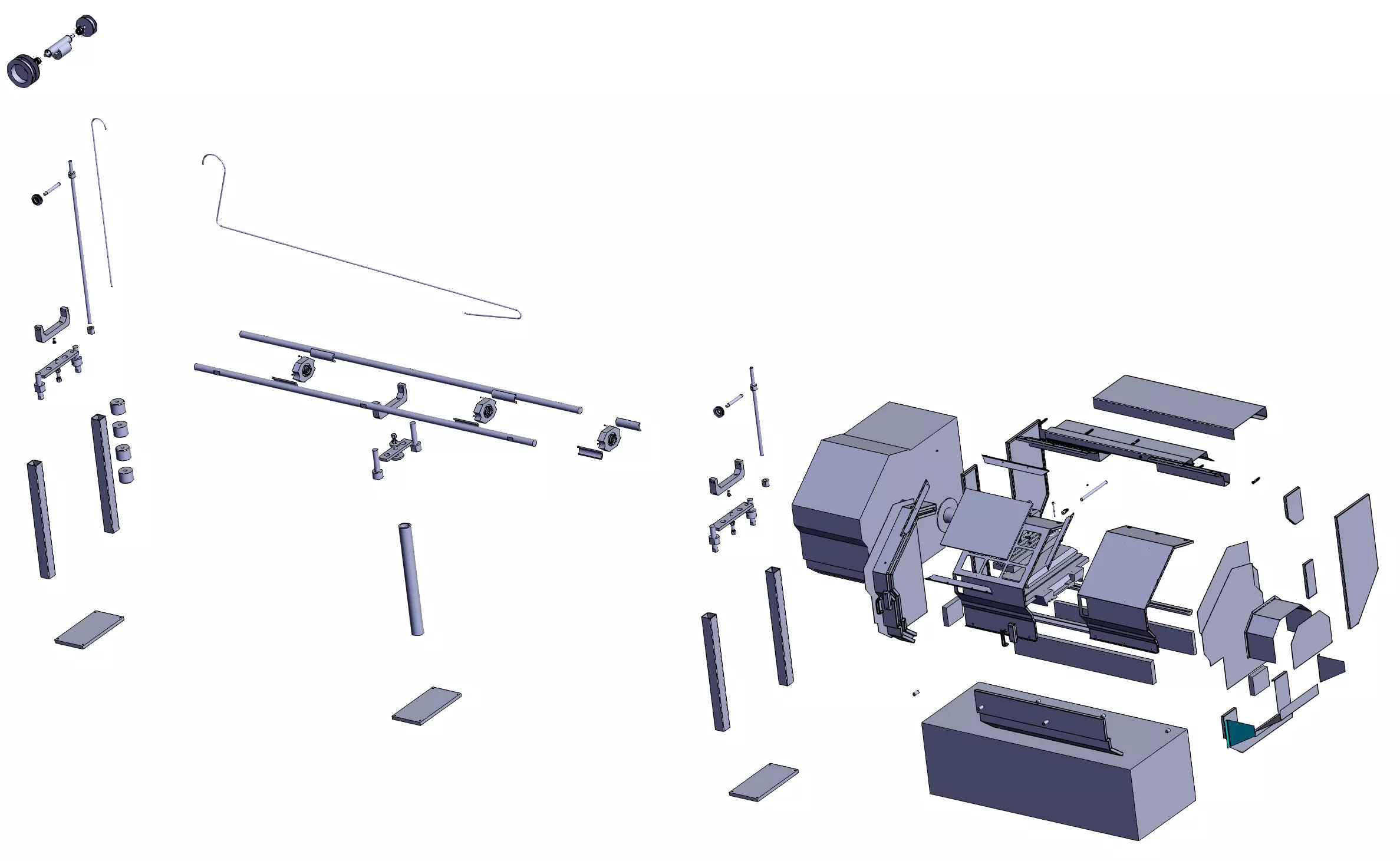 CNC Mechanical Automatic Feeder 3D model_2