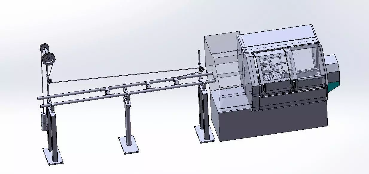 CNC Mechanical Automatic Feeder 3D model_3