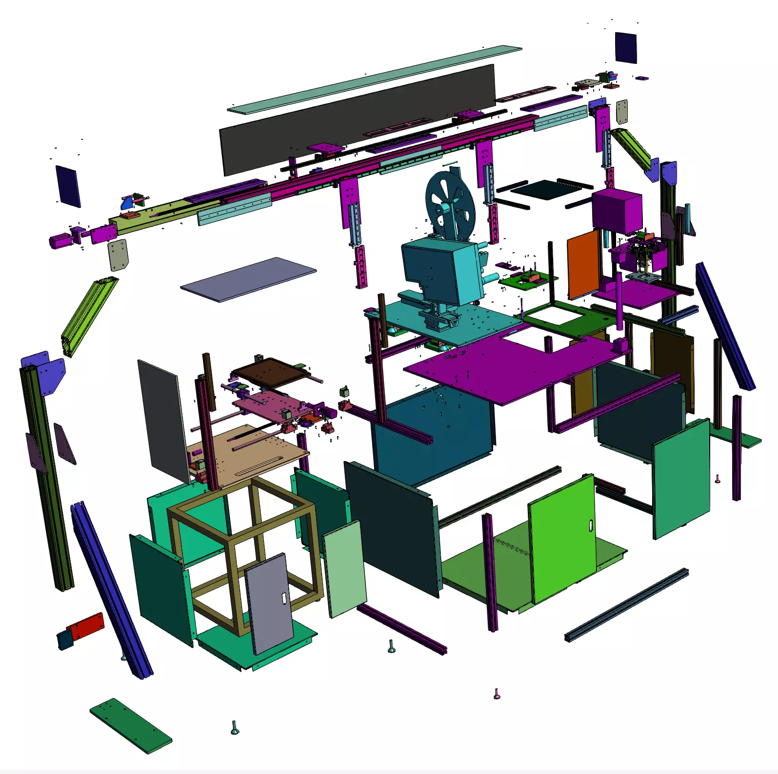 Mobile Phone Detection and Film Laminating Machine   3D model_4