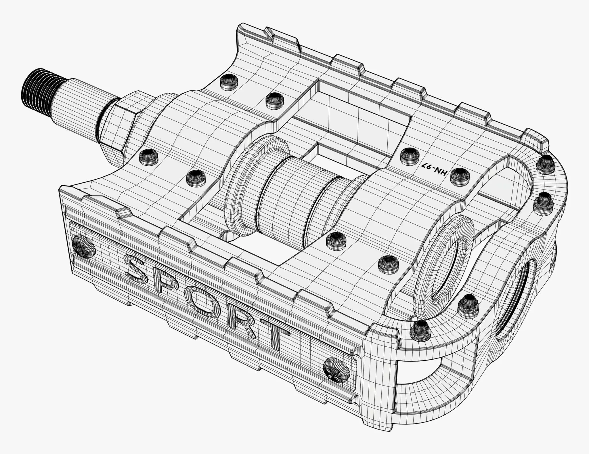 Bicycle Pedal Platform M1 3D model_7