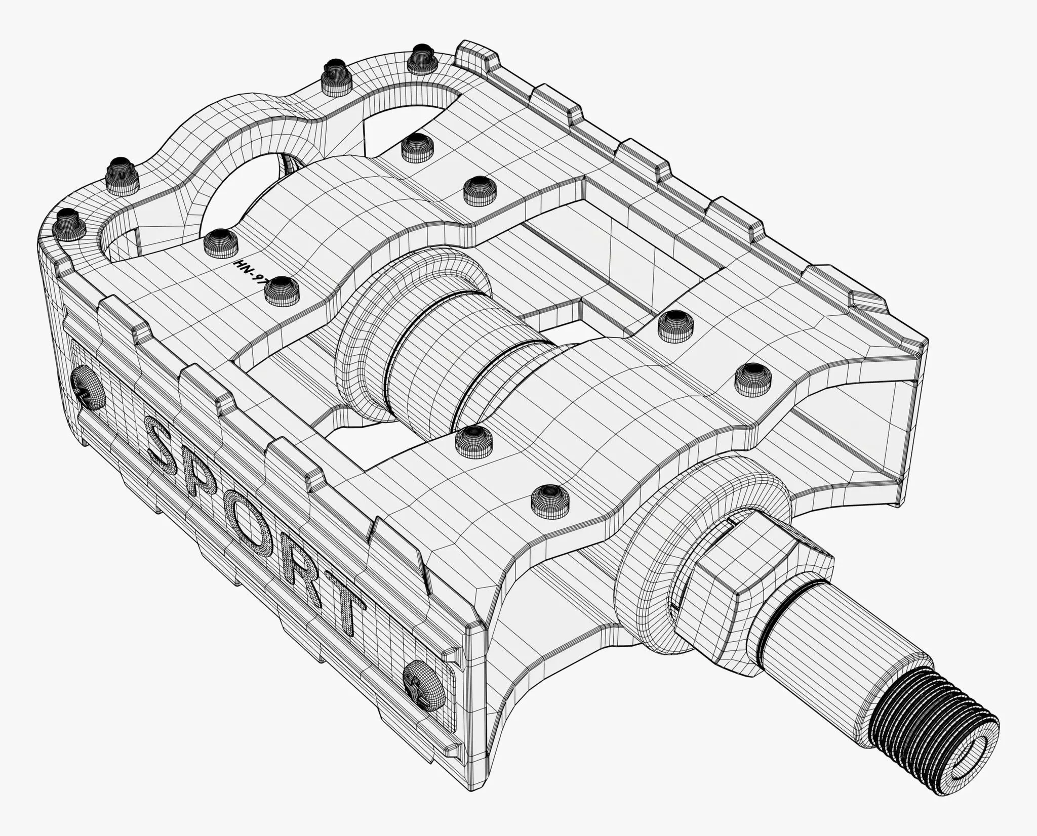 Bicycle Pedal Platform M1 3D model_6