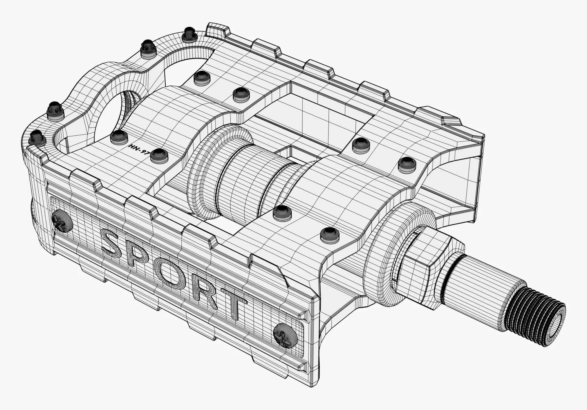 Bicycle Pedal Platform M1 3D model_11