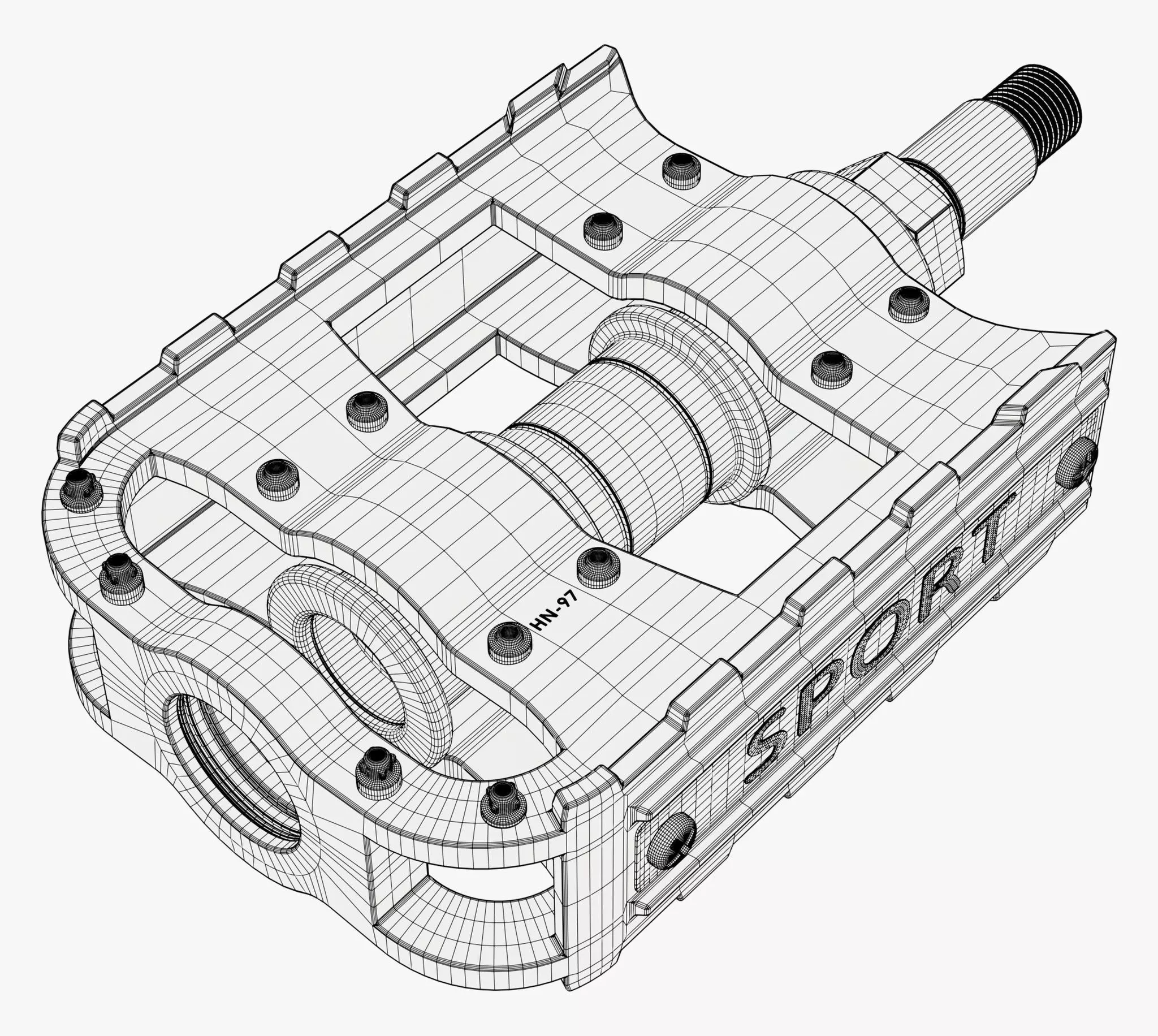 Bicycle Pedal Platform M1 3D model_9